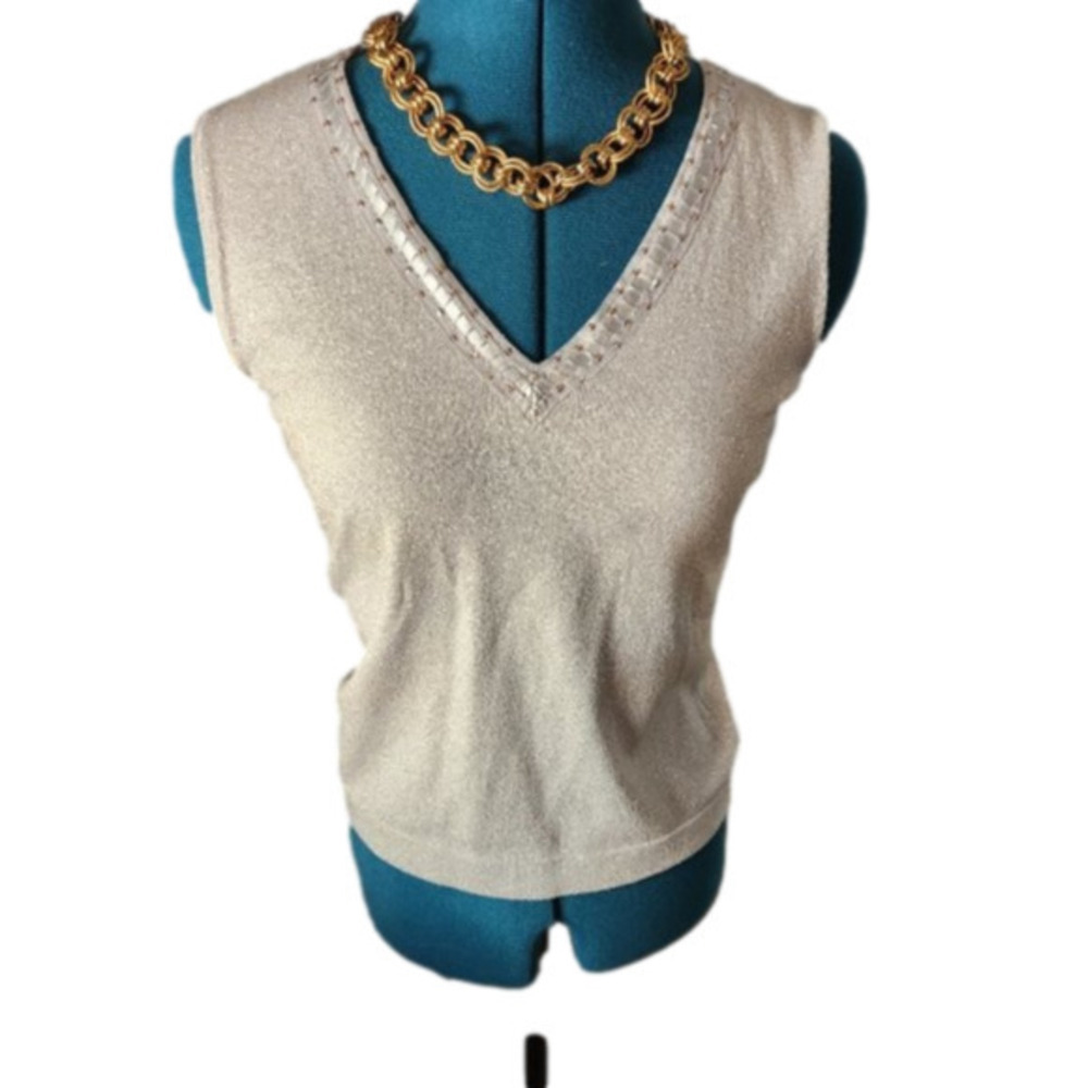 209. SPANNER Gold sleeveless top sz S